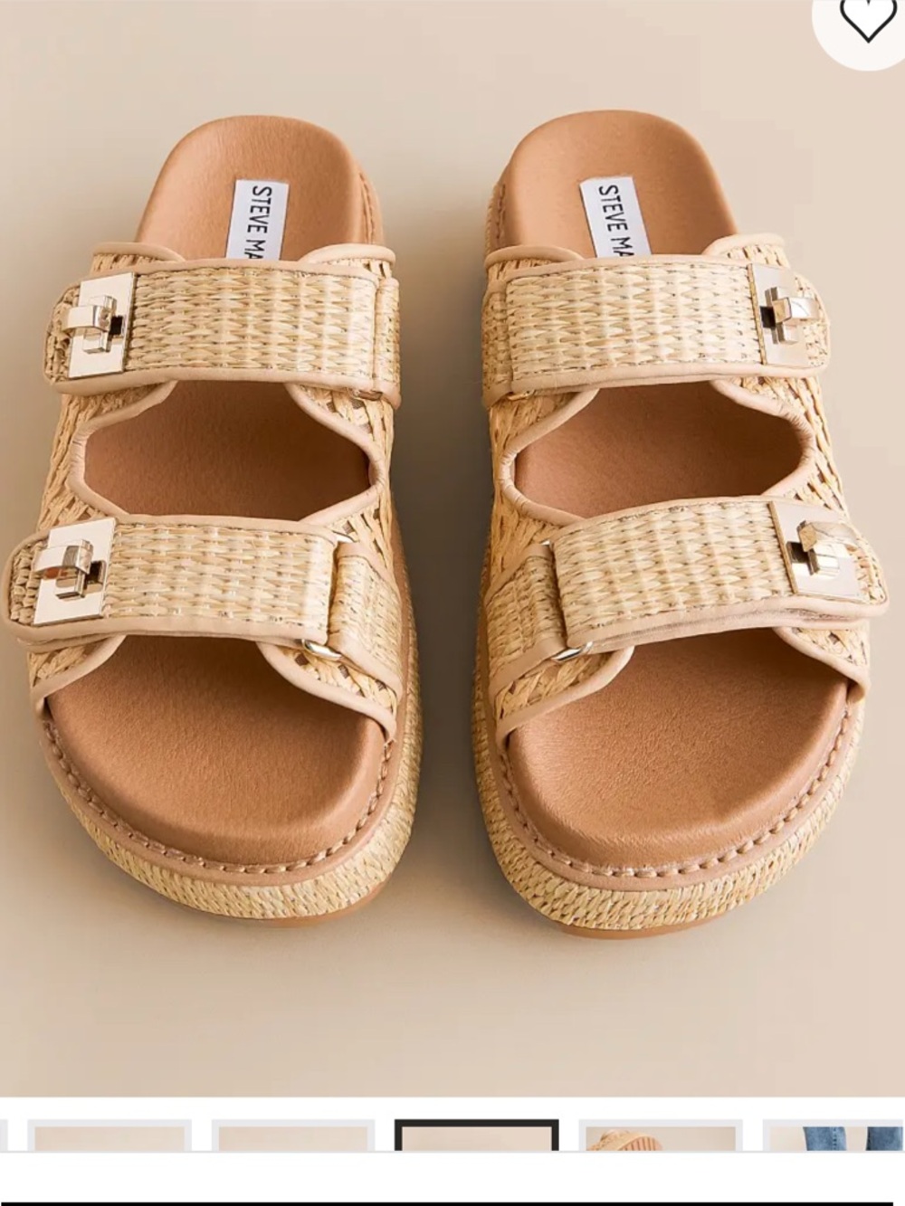 🩷 New Steve Madden Woven Platform Sandal - Natural/Tan - Picture 5 of 8
